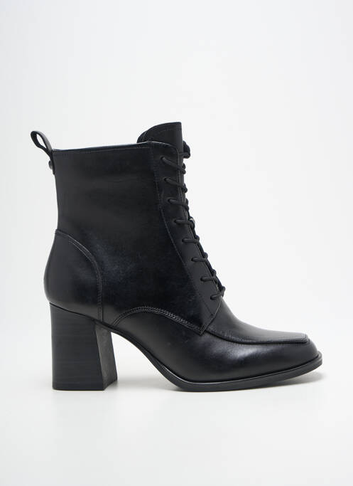 Bottines/boots tissage satiné talon de 7 à 9cm noir TAMARIS femme