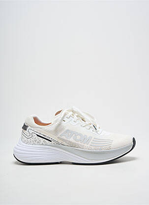 Baskets bout rond talon de 4 à 6cm blanc ATOM femme