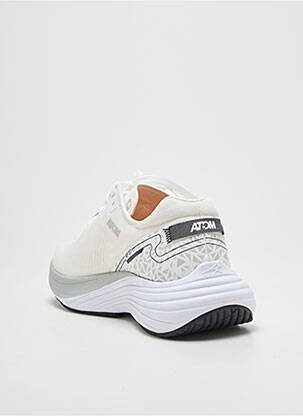 Baskets bout rond talon de 4 à 6cm blanc ATOM femme