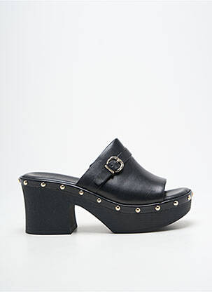 Mules/sabots semi compensé talon de 7 à 9cm noir TAMARIS femme