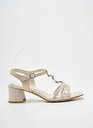 Sandales/nu pieds tissage satiné talon de 4 à 6cm or TAMARIS femme