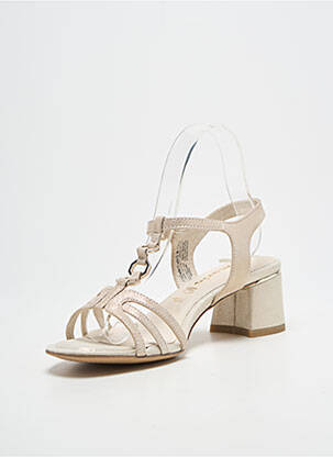 Sandales/nu pieds tissage satiné talon de 4 à 6cm or TAMARIS femme