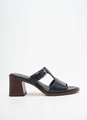 Mules/sabots matière lisse talon de 7 à 9cm noir TAMARIS femme