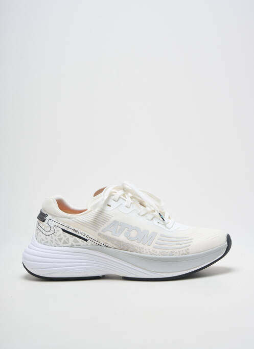 Baskets bout rond talon de 4 à 6cm blanc ATOM femme