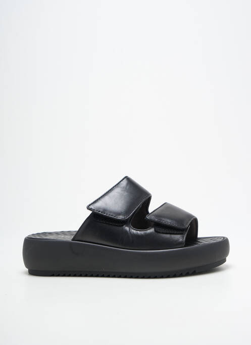 Mules/sabots matière lisse talon de 4 à 6cm noir TAMARIS femme