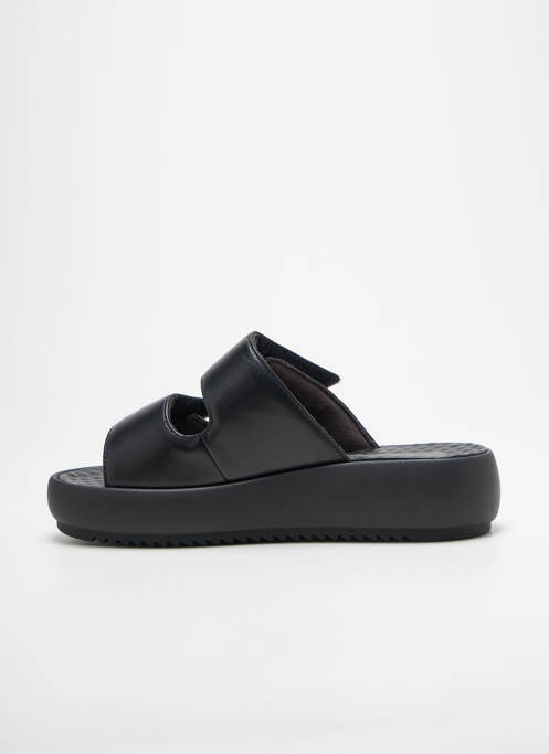 Mules/sabots matière lisse talon de 4 à 6cm noir TAMARIS femme