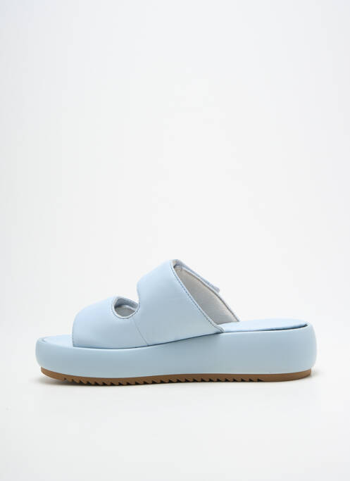 Mules/sabots matière lisse talon de 4 à 6cm bleu TAMARIS femme