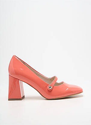 Escarpins matière lisse talon de 7 à 9cm orange TAMARIS femme
