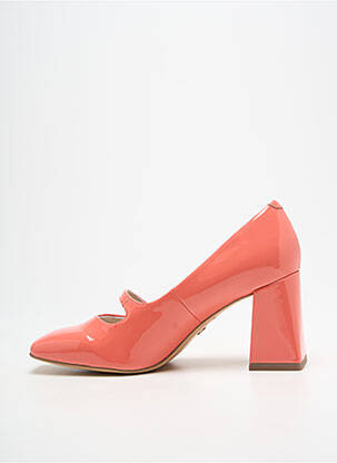 Escarpins matière lisse talon de 7 à 9cm orange TAMARIS femme