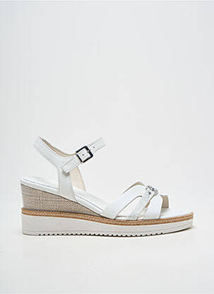 Sandales/nu pieds tissage satiné talon de 7 à 9cm blanc TAMARIS femme