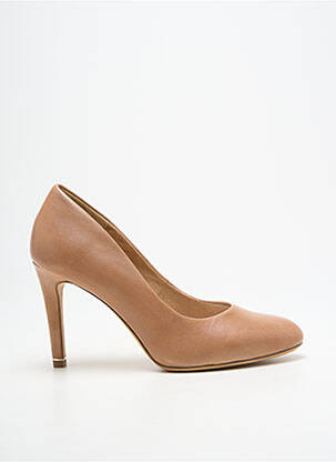 Escarpins tissage satiné talon de 7 à 9cm beige TAMARIS femme