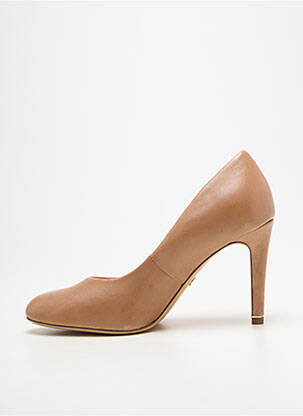 Escarpins tissage satiné talon de 7 à 9cm beige TAMARIS femme