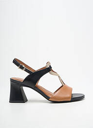 Sandales/nu pieds tissage satiné talon de 7 à 9cm marron TAMARIS femme