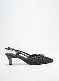 Sandales/nu pieds tissage satiné talon de 4 à 6cm noir TAMARIS femme