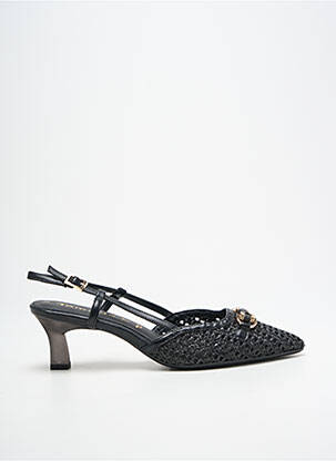 Sandales/nu pieds tissage satiné talon de 4 à 6cm noir TAMARIS femme