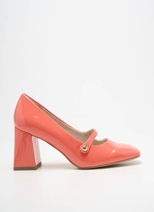 Escarpins matière lisse talon de 7 à 9cm orange TAMARIS femme