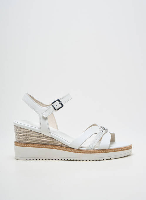 Sandales/nu pieds tissage satiné talon de 7 à 9cm blanc TAMARIS femme