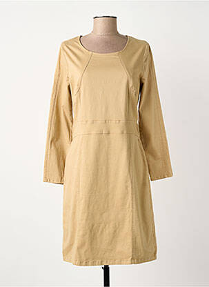 Robe mi-longue manches longues manches longues beige MERI & ESCA femme