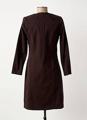 Robe mi-longue manches longues manches longues marron MERI & ESCA femme