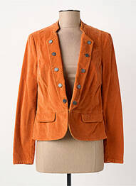Veste casual col rond orange GREGORY PAT femme