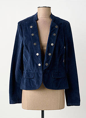Veste casual col rond bleu GREGORY PAT femme