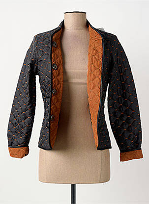 Veste casual col rond noir GREGORY PAT femme