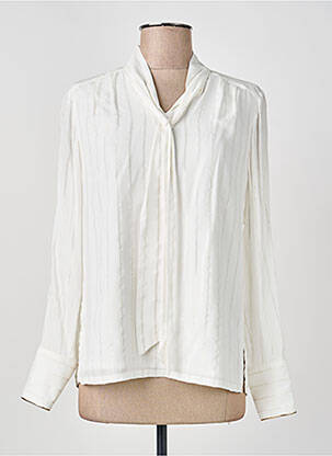 Blouse poignets boutonnés avec fente manches longues blanc GREGORY PAT femme