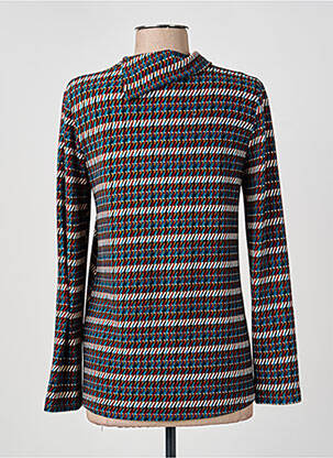 Top tissage jersey manches longues bleu GUY DUBOUIS femme