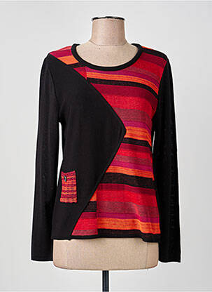 Pull coupe cintrée manches longues noir GUY DUBOUIS femme
