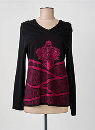 Pull coupe cintrée manches longues noir MERI & ESCA femme
