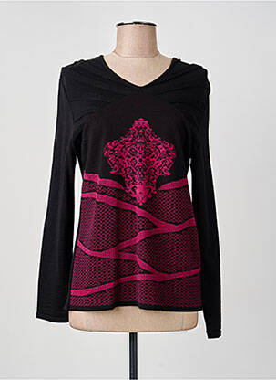 Pull coupe cintrée manches longues noir MERI & ESCA femme