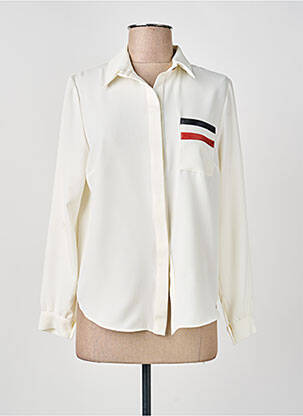 Chemisier coupe cintrée manches longues beige GUY DUBOUIS femme