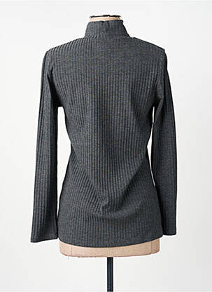 Sous-pull tissage côtelé manches longues gris GUY DUBOUIS femme