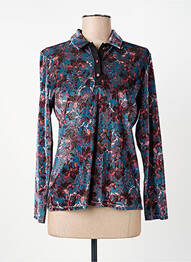 Polo manches longues manches longues bleu GUY DUBOUIS femme