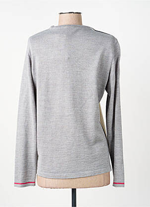 Pull tissage chiné manches longues gris GUY DUBOUIS femme