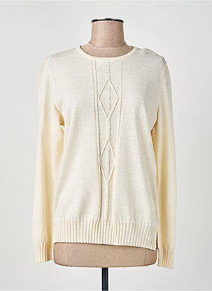 Pull stretch manches longues beige FRANCE RIVOIRE femme