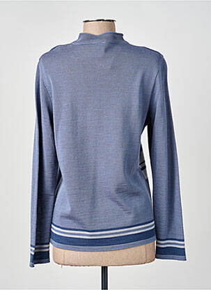 Pull coupe cintrée manches longues bleu GUY DUBOUIS femme