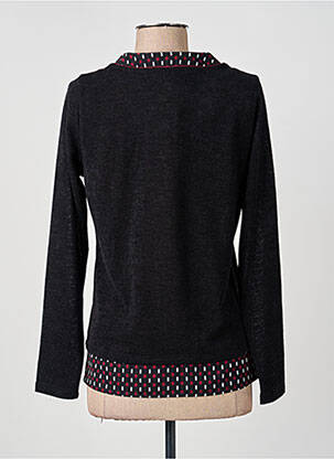 Pull coupe cintrée manches longues noir GUY DUBOUIS femme