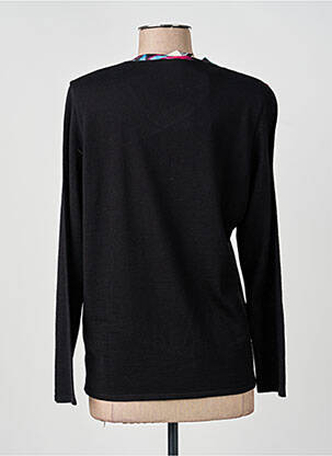 Pull coupe cintrée manches longues noir FRANCE RIVOIRE femme