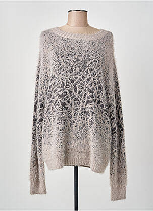 Pull resserrée sur le bas manches longues marron GUY DUBOUIS femme