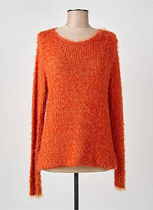 Pull stretch manches longues orange GUY DUBOUIS femme