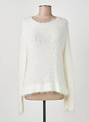 Pull stretch manches longues blanc GUY DUBOUIS femme