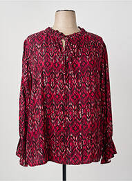 Blouse manches longues manches longues rouge COULEURS DU TEMPS femme