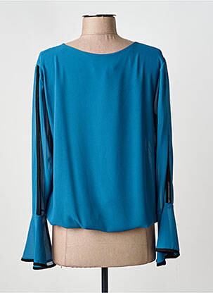 Blouse col rond manches longues bleu COULEURS DU TEMPS femme