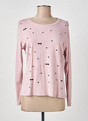Pull coupe cintrée manches longues rose GUY DUBOUIS femme