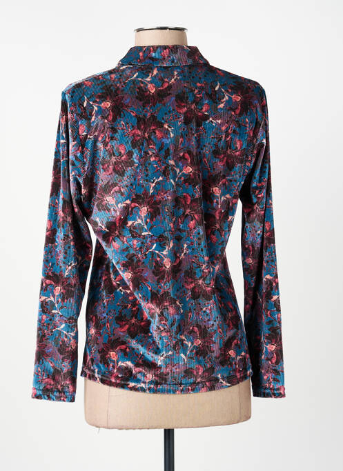 Polo manches longues manches longues bleu GUY DUBOUIS femme