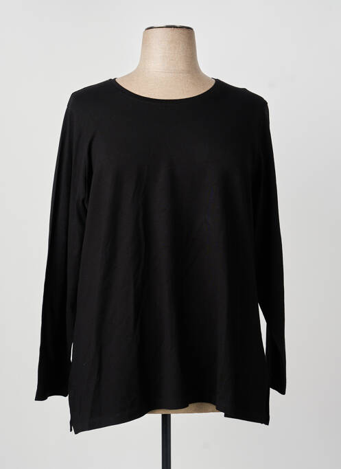 T-shirt coupe droite manches longues noir GUY DUBOUIS femme