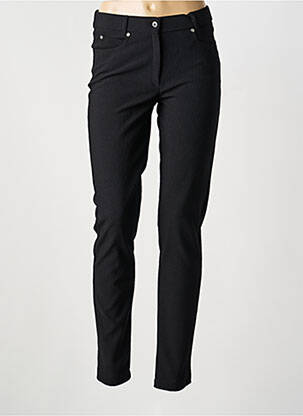 Pantalon slim stretch taille normale noir GUY DUBOUIS femme