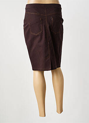 Jupe mi-longue stretch marron MERI & ESCA femme
