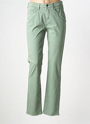 Pantalon slim tissage popeline taille normale vert GUY DUBOUIS femme